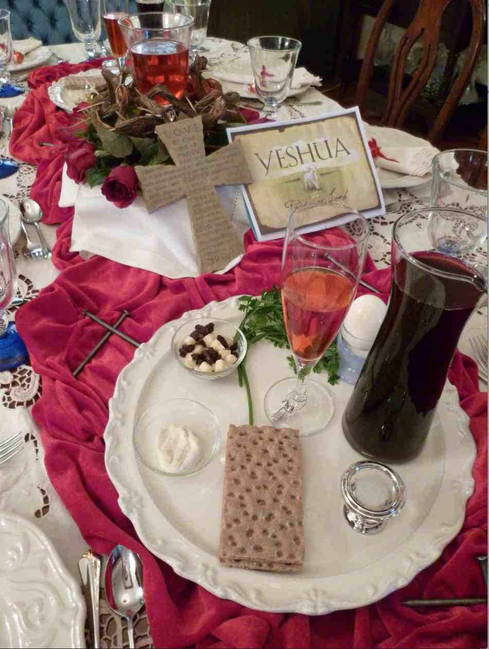Table Setting for a Simple Christian Passover
