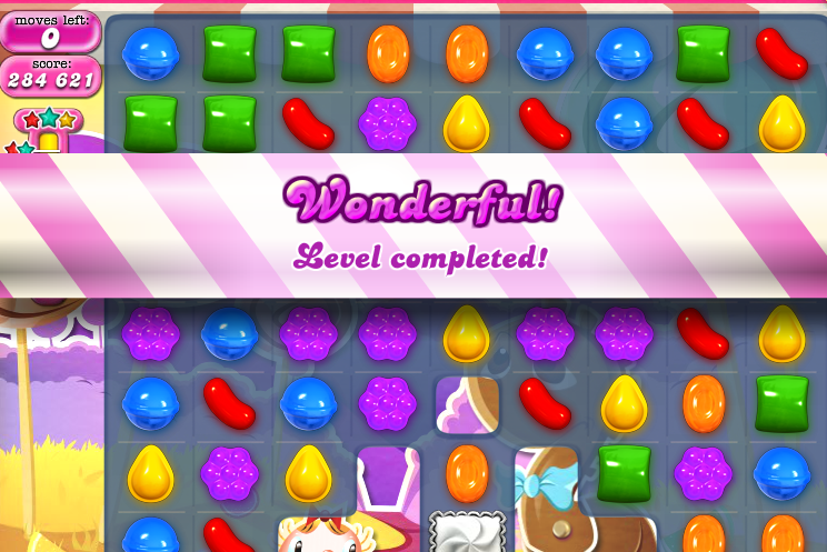 level completed image