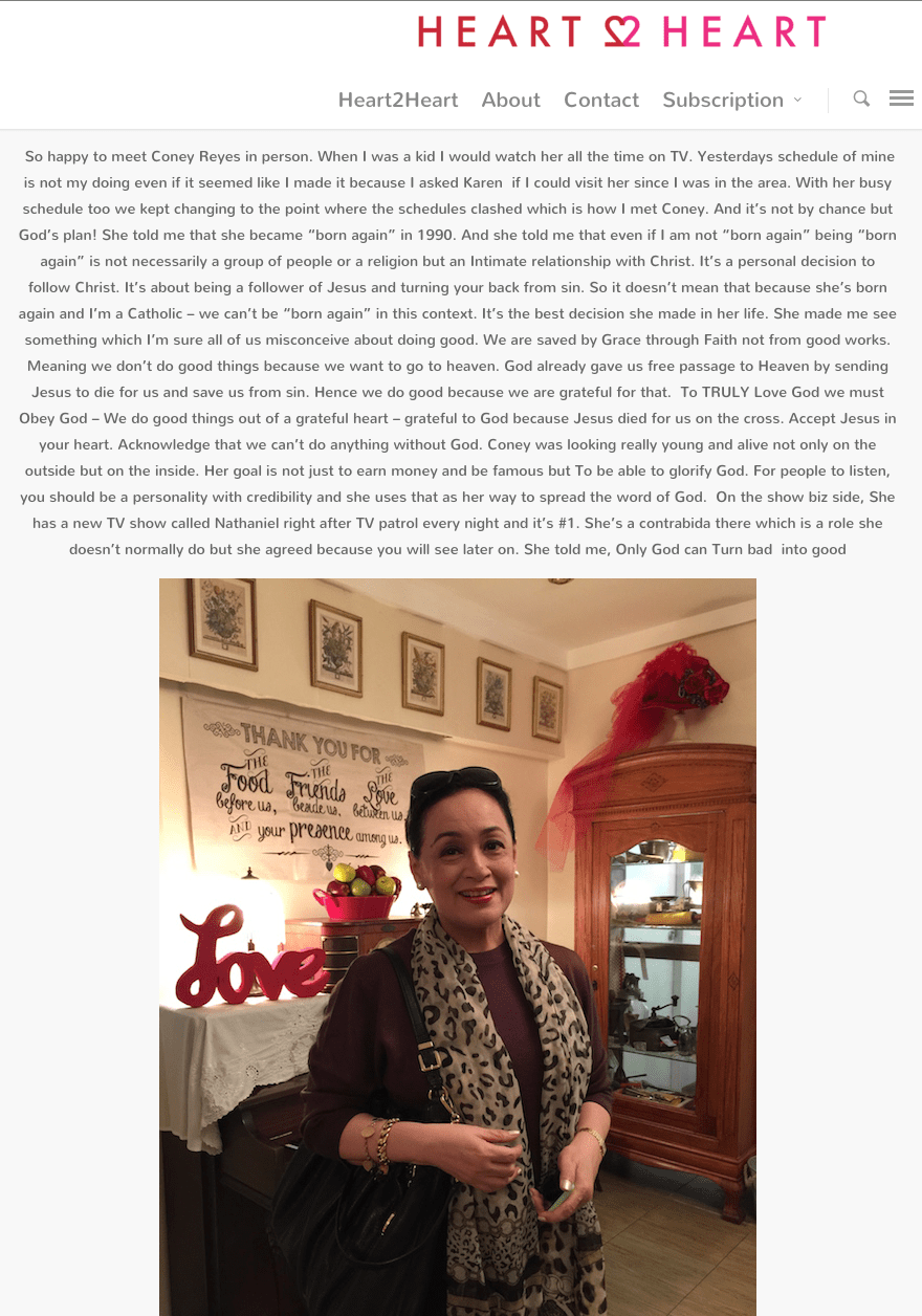 Heart2Heart happy to meet Coney