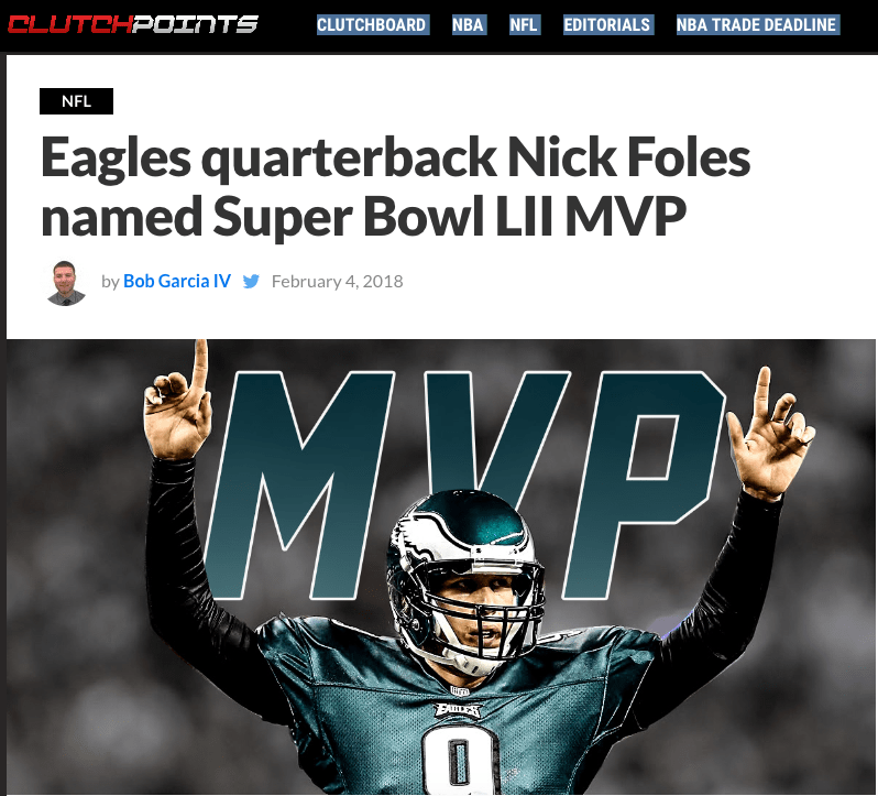 Nick Foles Clutchpoints